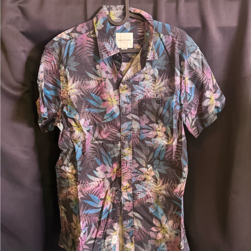 American Eagle Outfitters Multicolor Floral Men's Shirt